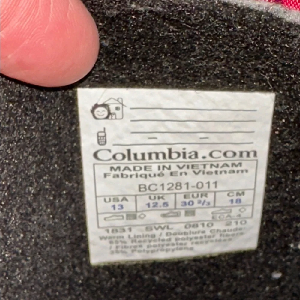 Columbia Kids Winter boots Size 13